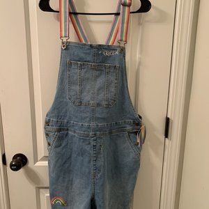 Take Pride X Target Denim Bib Overalls Shorts Gay Pride